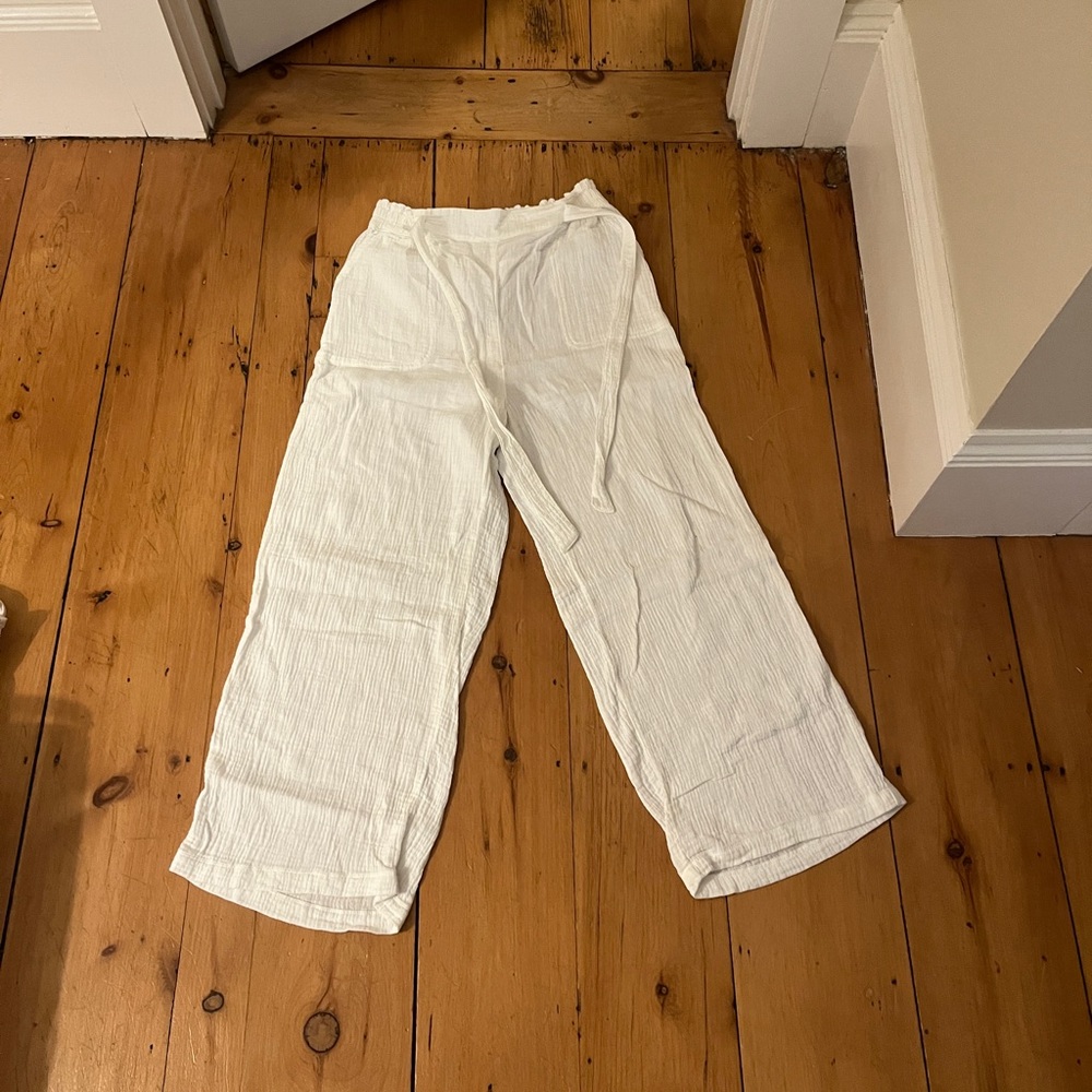 Anthropologie Kimber Paperbag-Waisted Trousers - White - Picture 5 of 8